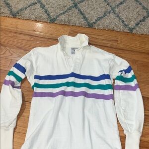Vintage Lands End Long Sleeve Rugby Shirt